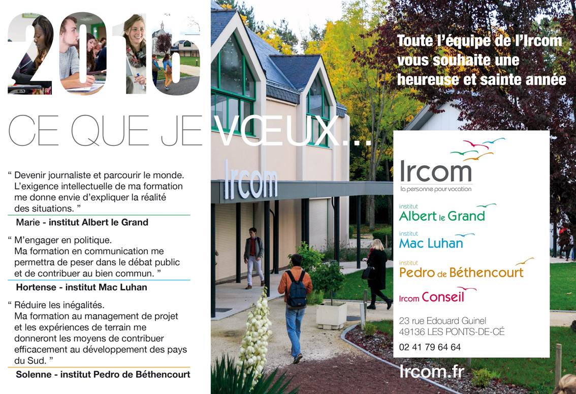 L&rsquo;Ircom vous souhaite une belle année 2016
