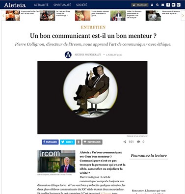Interview de Pierre Collignon dans Aleteia